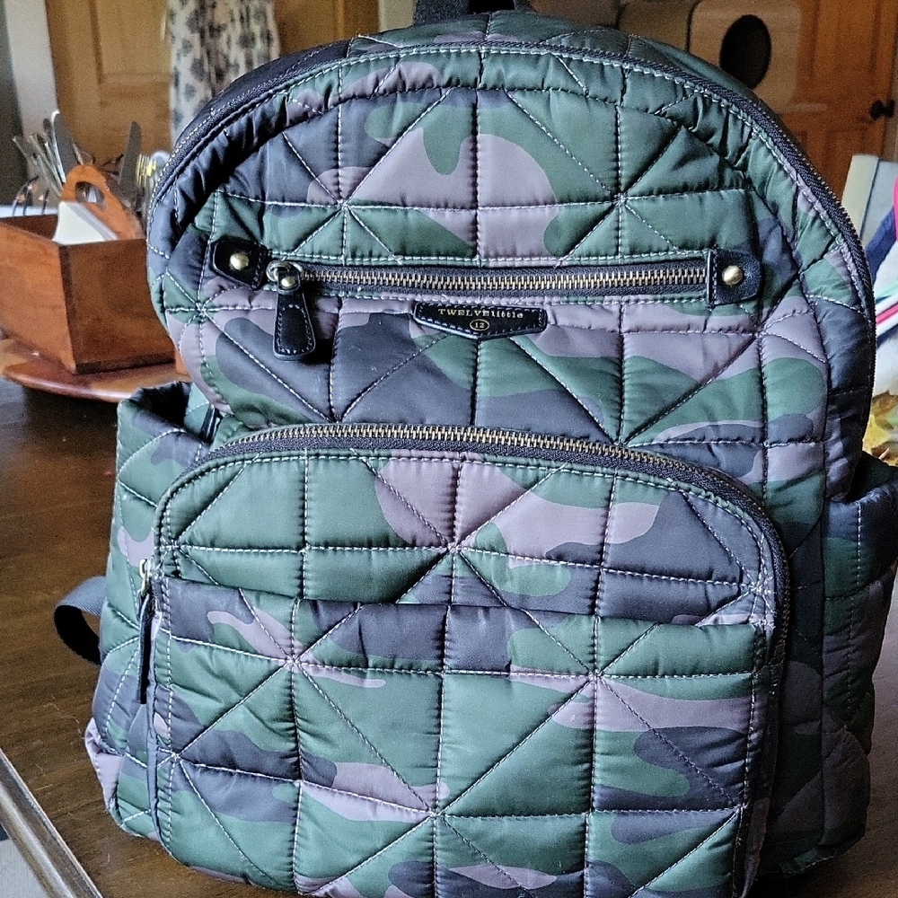 Quilted Camouflage Backpack